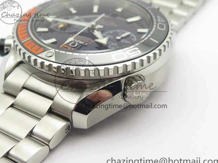 0424 FastDry Planet Ocean Master Chrono SS OM 1:1 Best Edition Black Dial On SS Bracelet A9900 V 8112